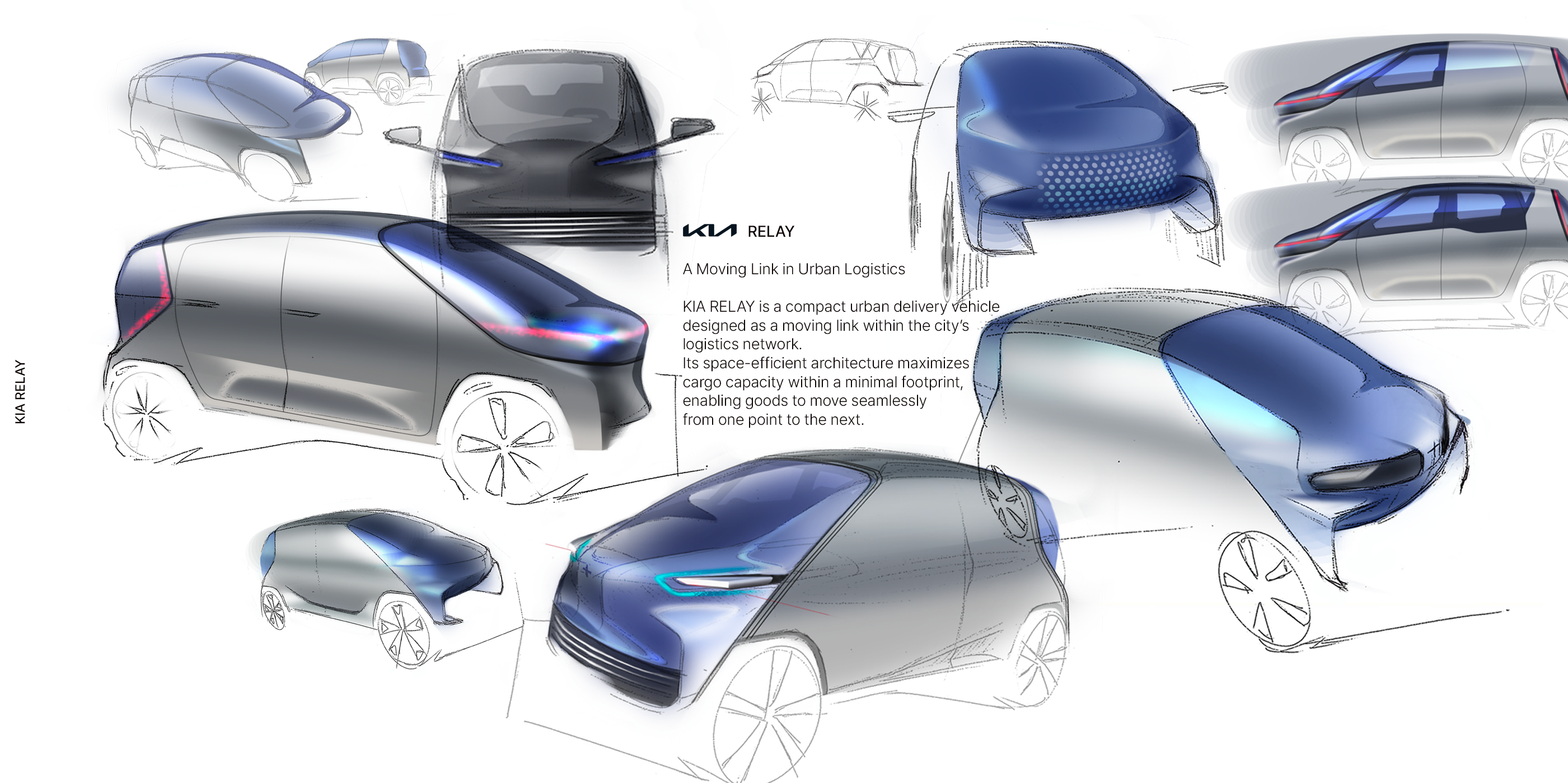 KIA RELAY delivery concept initial design sketches