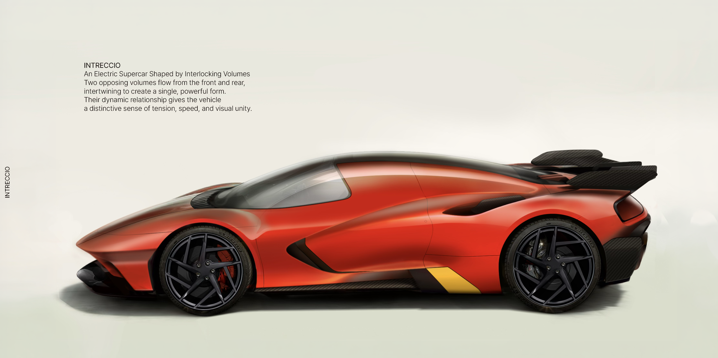 INTRECCIO electric supercar side view