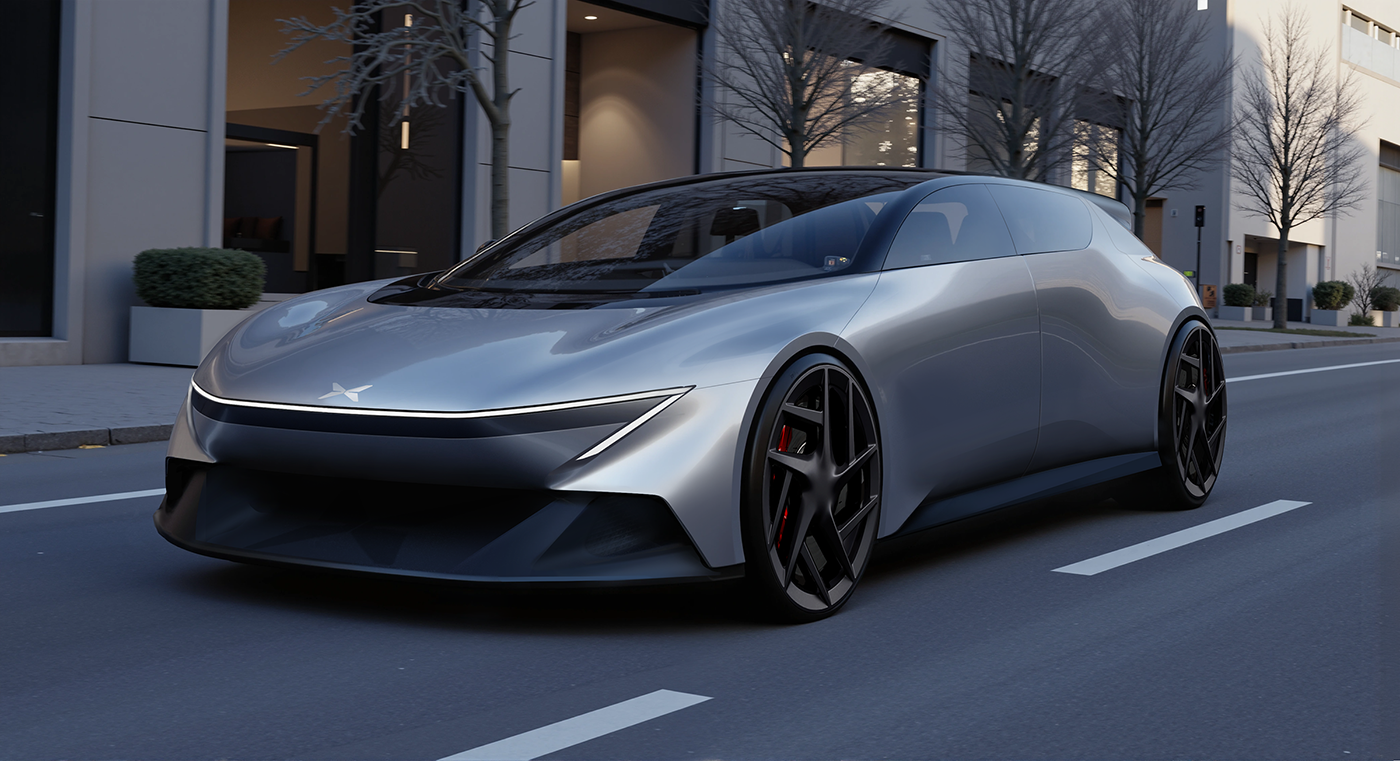 Xiaopeng concept front three-quarter view